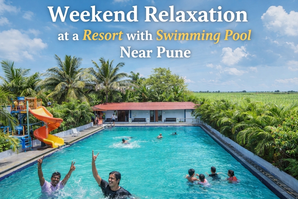 Weekend Relaxation at a Resort with Swimming Pool Near Pune